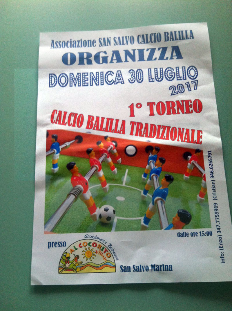 calcio balilla locandina