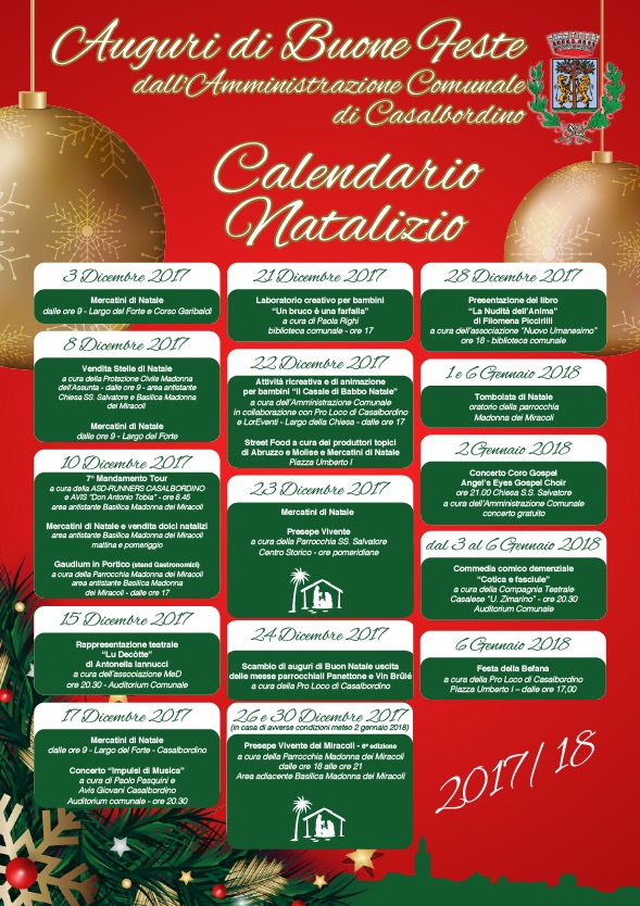 eventi natalizi casalbordino calendario